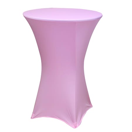 Atlas Commercial Products Spandex Fitted Stretch Table Cover for 30" Cocktail Table, Pink SP-CTC-13